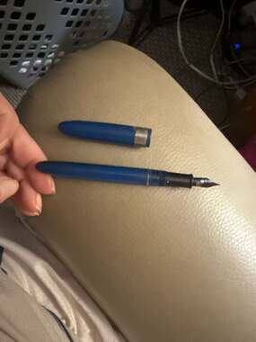 Vintage Esterbrook Model J Blue Fountain Pen with Lever Filler